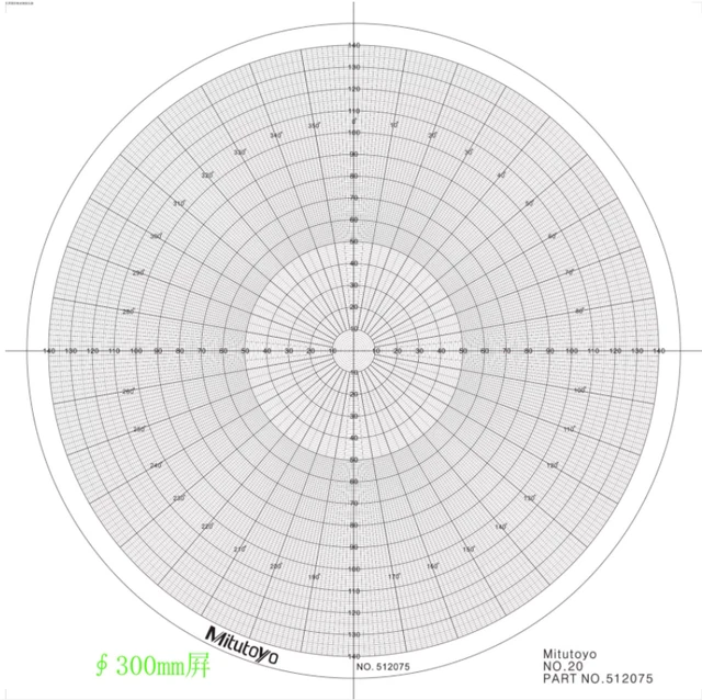 1PC OPTICAL COMPARATOR Chart For Profile Projector Overlay Chart 512075 ...
