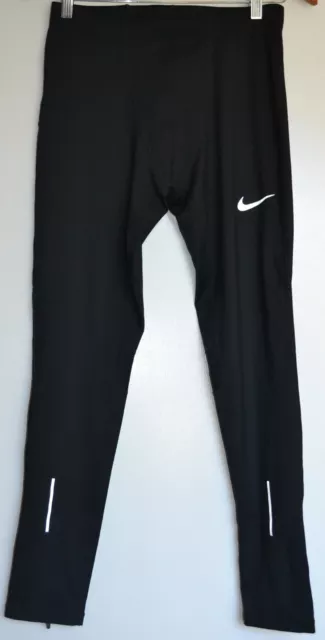 NIKE Dri-Fit Challenger Mens Running Tights Zip Ankles Elastic Tie Waist SzeL 90