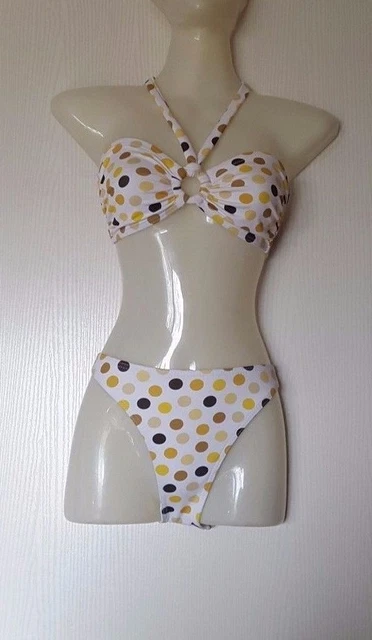 Bas De Bikini La Perla Graphique Couture Taille FR36/IT40 Blanc - Neuf Avec étiquettes