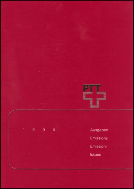 PTT-Jahrbuch Schweiz 1990, alle Marken mit Ersttagsstempel