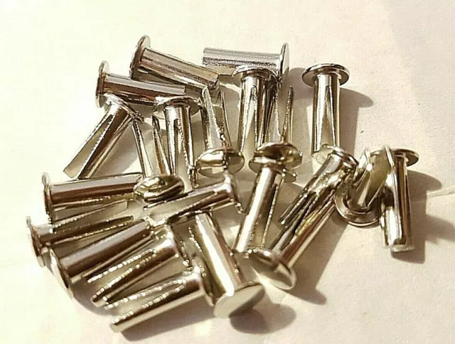 Rivetti biforcati lunghi 10 mm gamba divisa anello di fissaggio artigianato in pelle lista multipla