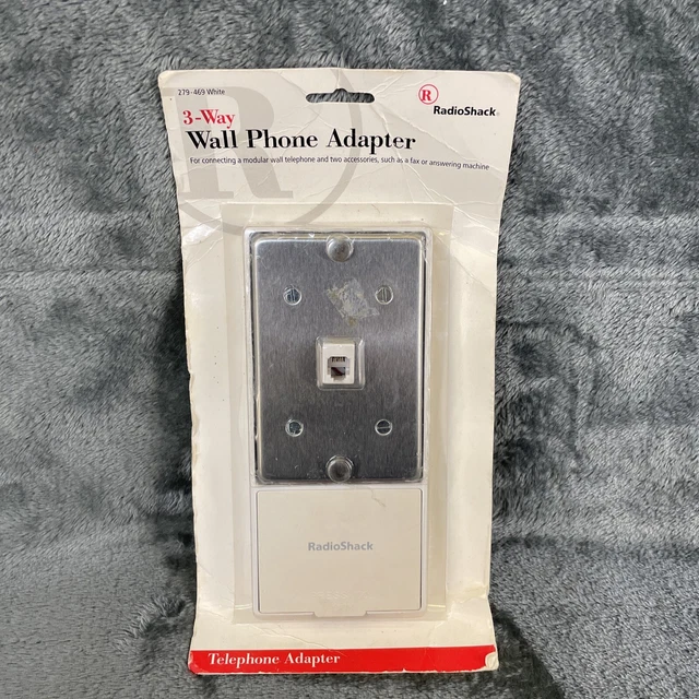 VINTAGE RADIO SHACK 3way telephone wall mount adapter mount plate 5.
