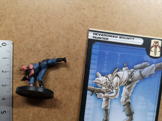 Miniature Star Wars Devaronian Bounty Hunter 51/60 - WOTC, Avec Carte, Occasion, Référence G167