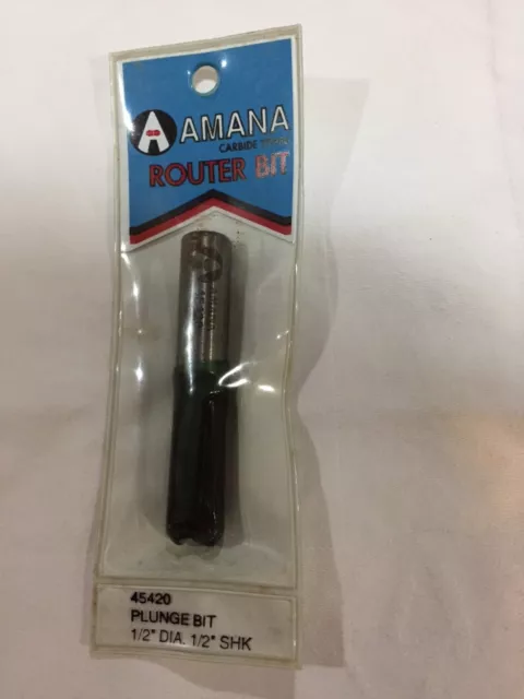 Amana Tool 45420 Straight Plunge 1/2-Inch Diameter by 1-1/4-Inch Cutting Height