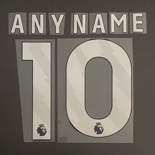 PREMIER LEAGUE FOOTBALL Shirt Name Number Printing 2023 + WHITE