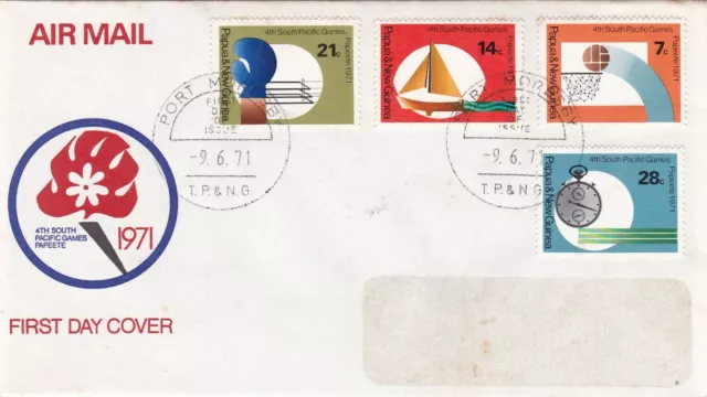 Papua New Guinea 1971 South Pacific Games FDC Port Moresby cancel VGC