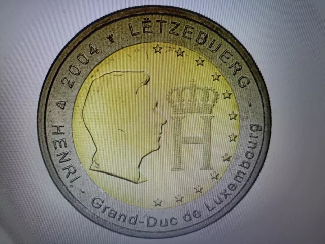 Pièce 2 euros commémorative neuve UNC Luxembourg 2005 Grand Duc Henri