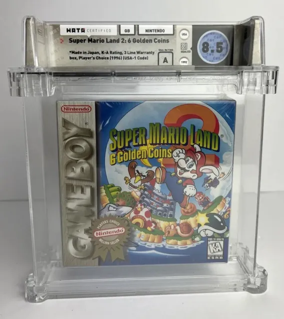 Super Mario Land 2: 6 Golden Coins Player’s Choice Nintendo Gameboy WATA 8.5 A