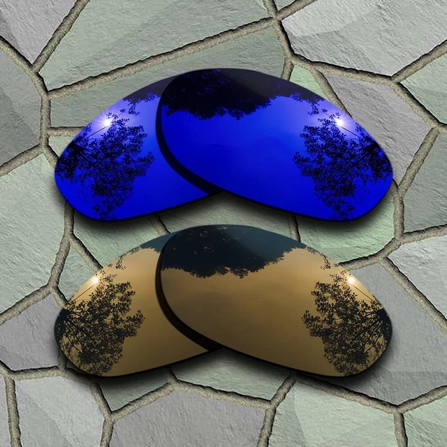 Violet Blue&Bronze Copper Polarized Lenses Replacement For-Oakley Monster Dog