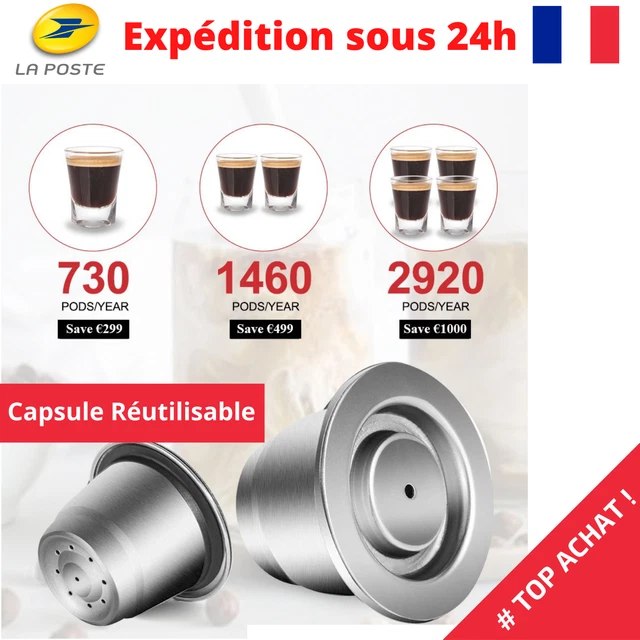 Capsule Réutilisable pour Machine Nespresso à Café En Acier Inoxydable