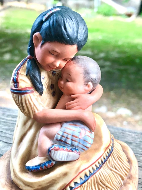 Tender Love Native American Figure 1982  Signed by Gregory Perillo