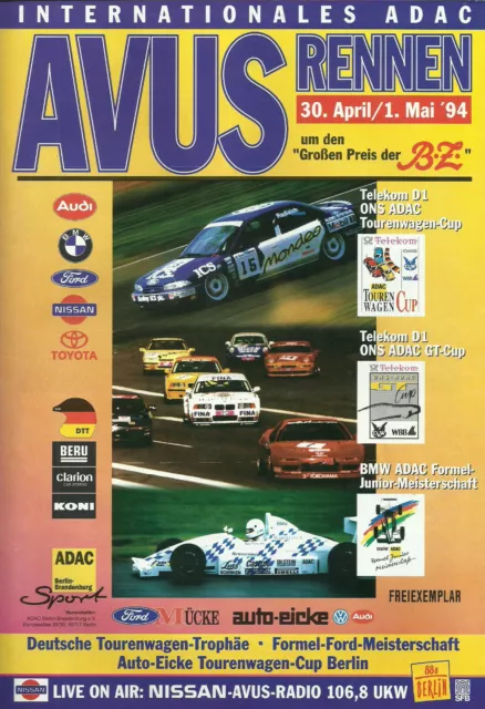 Int.ADAC-AVUS-Rennen Berlin 1994 Programmheft