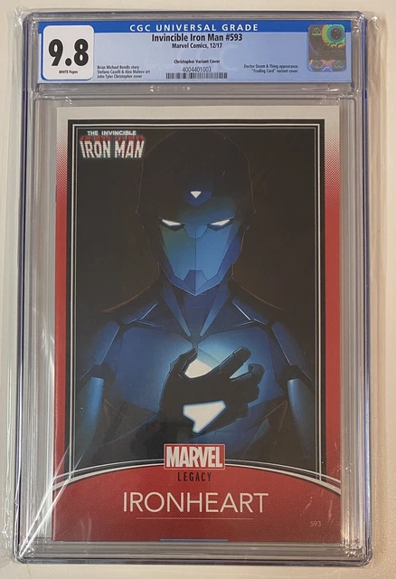Invincible Iron Man 593 CGC 9.8 JTC Trading Card Variant 2017 Ironheart Riri