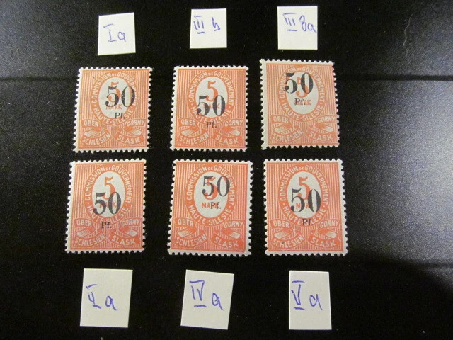 E7406) Oberschlesien* Typenlot Nr 12 a ungebraucht,Mi ca 320