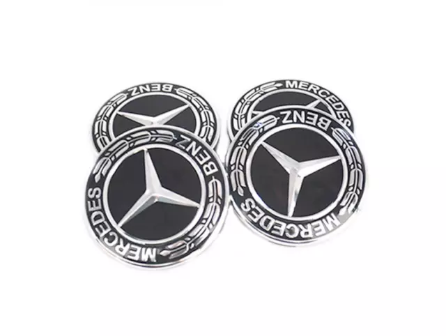 4x Mercedes Benz STICKERS ONLY Radnabenkappen-Aufkleber-Set 56mm MB A E S NL 3