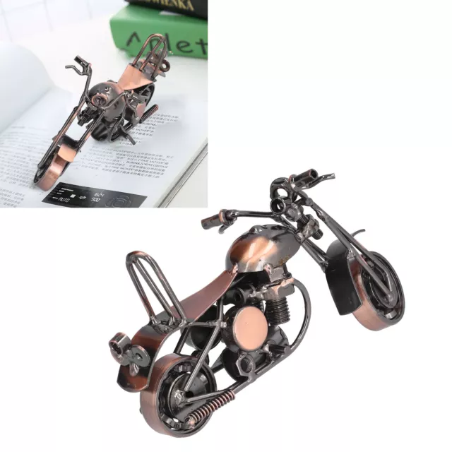 Motorcycle Model Retro Bronze Small Home Decor Handicraft Ornament Accessory REL