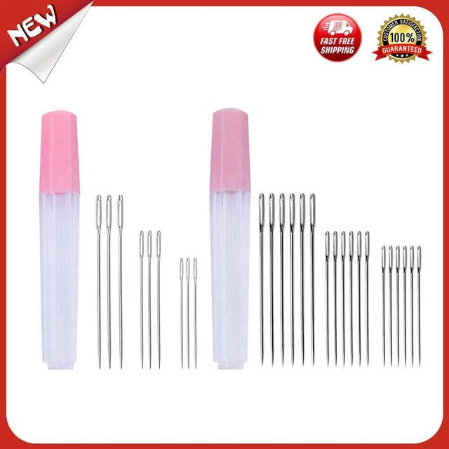 es Big Eye Hand Sewing Needles Stainless Steel Embroidery Stitching Kit with Bot