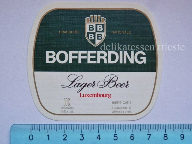 BIRRA BOFFERDING Lager Luxemburg bier beer vecchia ETICHETTA old LABEL vintage
