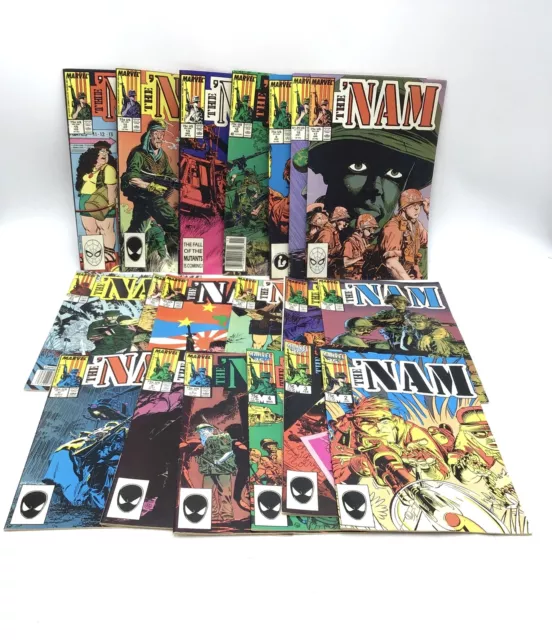 19 Vintage 1986-88 Marvel Comic Book Lot The Nam Series Collection