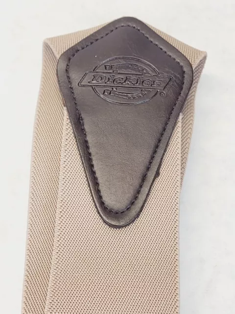 Dickies Suspenders Veuge Tan Stretch Plastic Clips Y-back 2" wide Heavy Duty