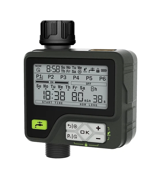 Centralina Irrigazione Timer Automatico Giardino 6 PROGRAMMI INDIVIDUALI