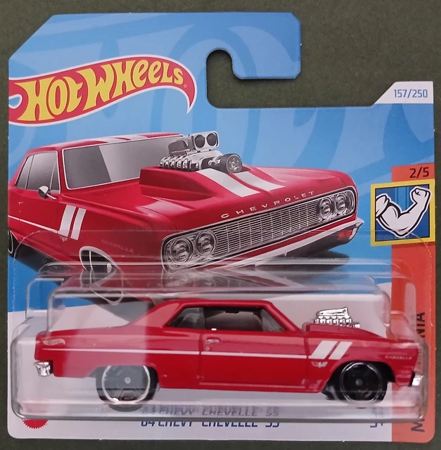 RUOTE CALDE 2024'64 Chevy Chevelle Ss, Rosso, Carta Corta. EUR 4,65 ...