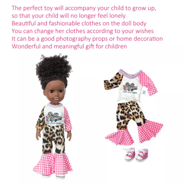 02 015 Black Skin Doll Decoration Reborn Girl Doll For Family Gathering For