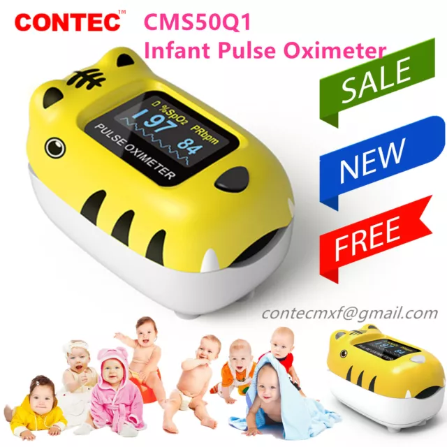 Pediatric Fingertip Pulse Oximeter Child SPO2 Monitor PR Infant Blood Oxygen New