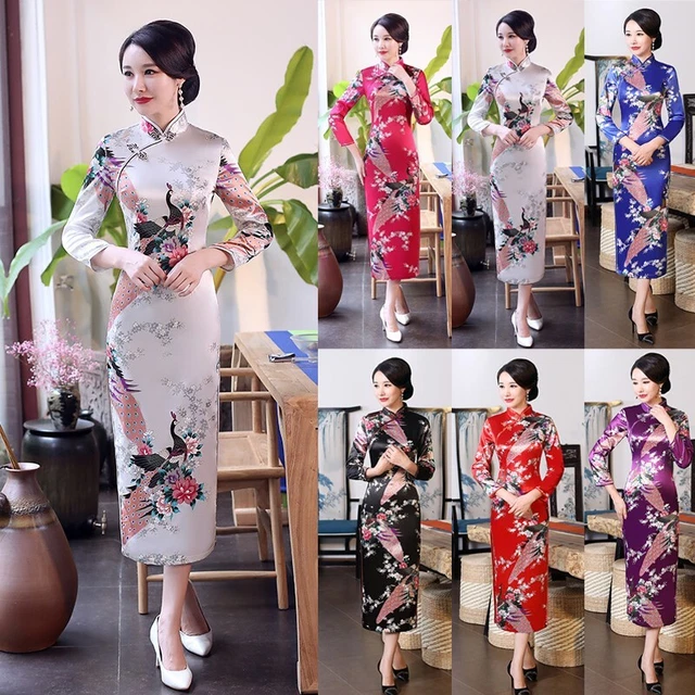 Abito da donna Cheongsam festa cheongsam moda tradizionale abito retrò