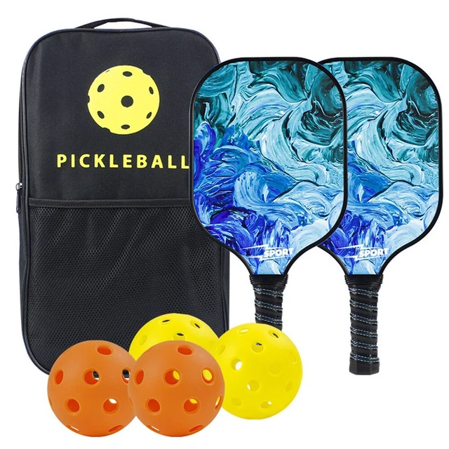 Brandneu Pickleball Paddel Pickleball Set Team SPORTS 2 Schläger Black