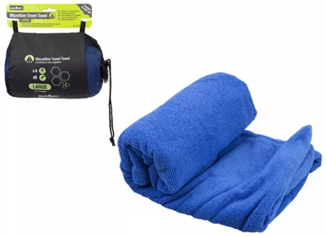 Summit Micro Fibre Towel Camping Outdoor Fast Drying Soft Hiking Trek 120 x 60cm