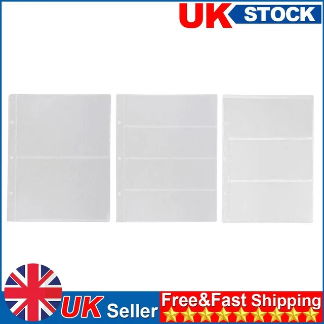 10pcs Pages 3 Holes Paper Money Albums Currency Banknote Collection Book