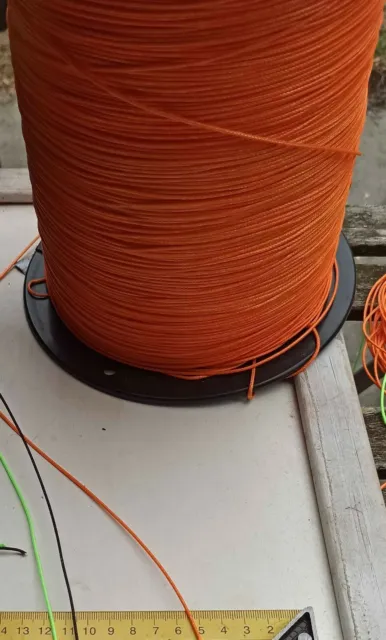 1.2mm X 50m Orange Dyneema SK78 Fiber Synthetic Fishing Winch Marine rope 200kg
