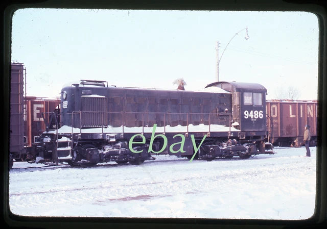 Orig Slide Penn Central PC #9486 Alco S1 1977