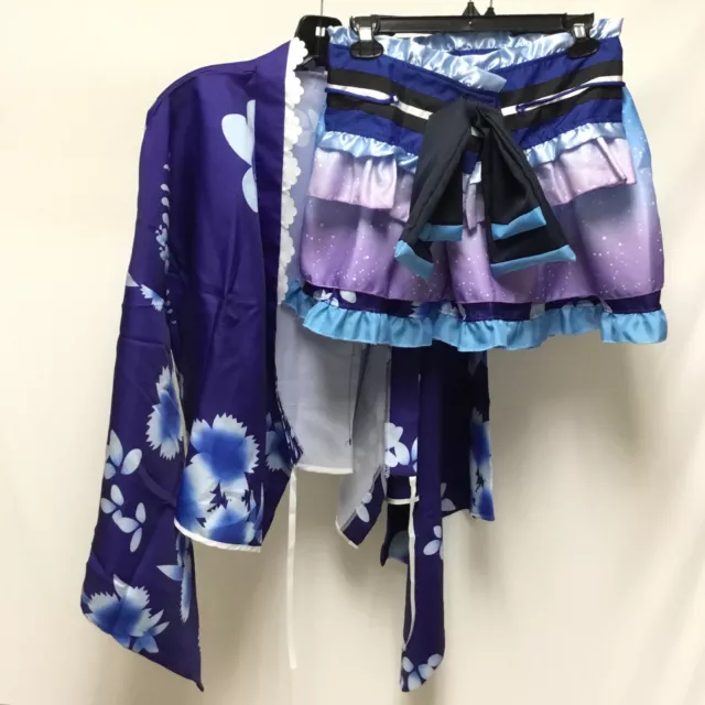 Graceart Womens Blue Japanese Yukata Kimono Costume Robe Size L Used