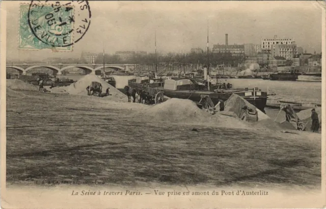 CPA La Seine a travers PARIS - Vue prise en amont du Pont d'Austerlitz (143306)
