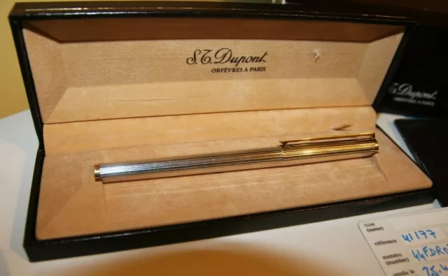 stylo bille st dupont montparnasse en plaque or gold