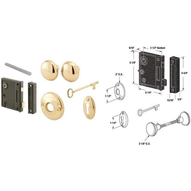 Defender Security Vertical Placement Bit Key Trim Lock E 2437 DEFENDER SECURITY