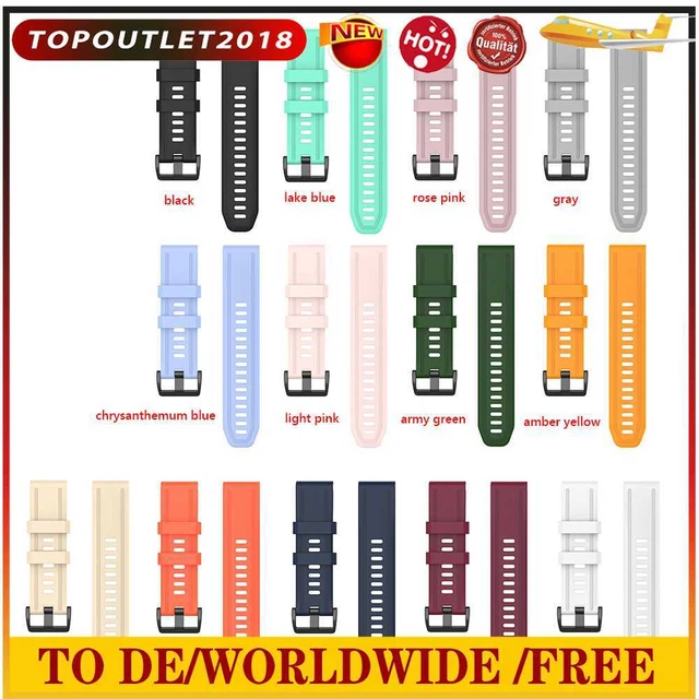 Portable Watchband Bracelet Strap 20mm Silicone Watch Band for Garmin Fenix 7S