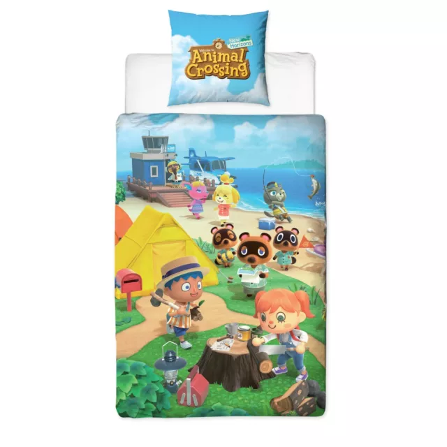 Animal Crossing New Horizons Bettwäsche 80x80 + 135x200 cm 100% Baumwolle