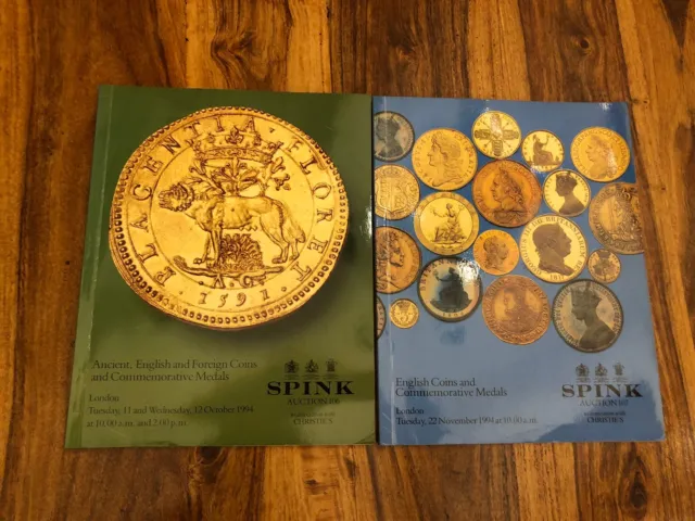 2 X Spink Auction Catalogues 1994 Ancient, British And Foreign Coins And Medals