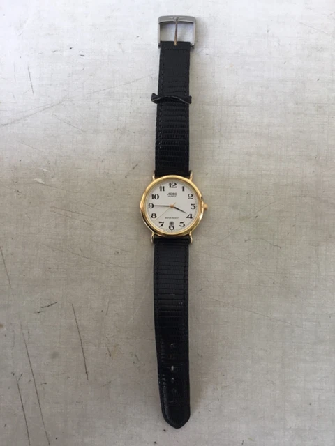 OMEGA SEAMASTER QUARTZ Femme Montre Acier / Or Vintage Avec Cuir Bande