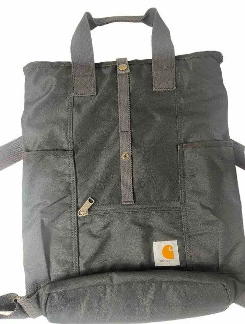 Carhartt Backpack Canvas Hybrid Convertible Messenger Bag Tote Laptop Black EUC