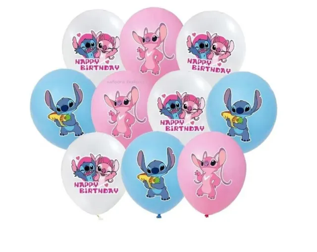 DISNEY LILO & STITCH Birthday 12" Latex Balloons/Party Decoration Balloons