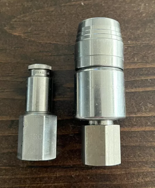 Swagelok Stainless Quick Connect Body 1/4 MALE AND FEMALE PIECES SS-QTM2 316 LOT