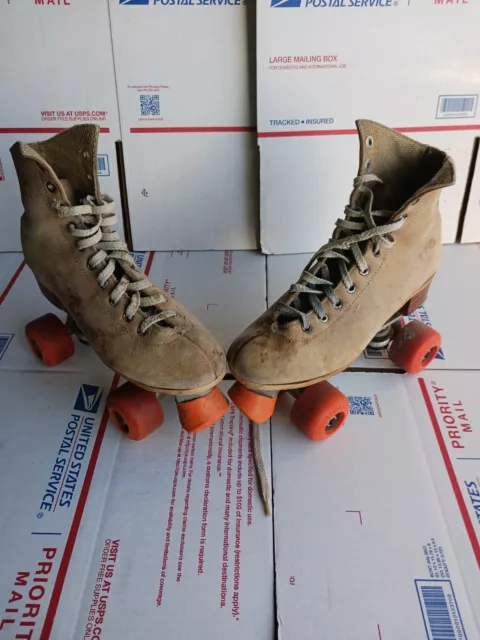 Vintage Riedell Sure Grip Super X Rental Roller Skates Size 7 Lot 7-35