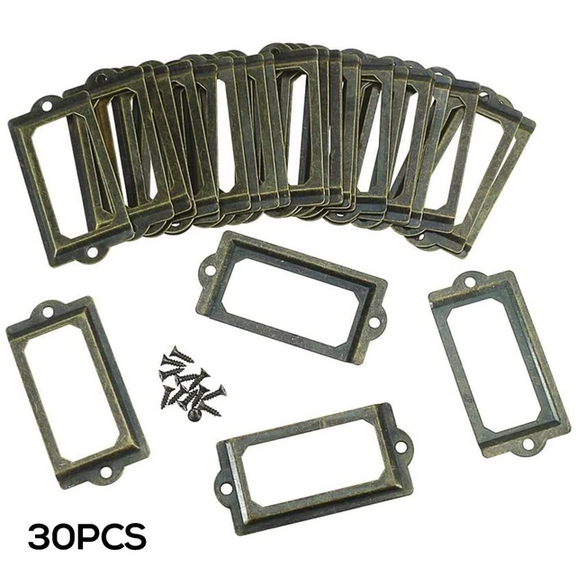 Lot De 30 Porte-étiquettes D'étagère En PVC Transparent - Dimensions 6x2.5 Cm - Clip Pour étagère Métallique Ou Bois - 9