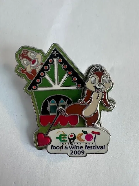 Disney World 2009 Epcot Food & Wine Festival Chip & Dale DVC LE 1000 Pin (D2)
