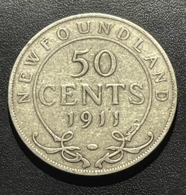 Canada (Newfoundland) 1911 50 Cents Silver Coin