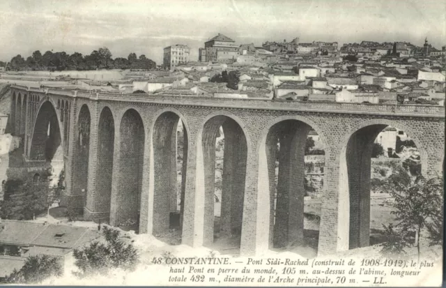 CPA  Algérie Constantine Pont Sidi Rached